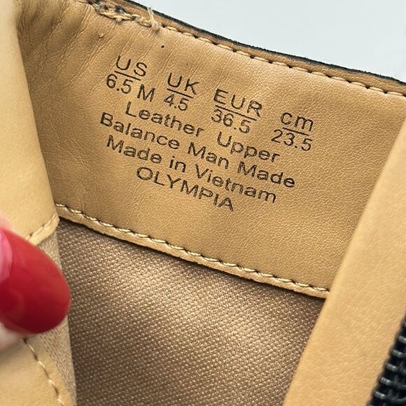 Franco Sarto Boots Size 6.5 Olympia Ankle Black Leather - Picture 9 of 11